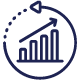 Icon representing higher conversions and improved digital performance